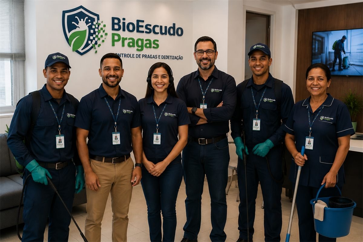 Equipe de técnicos e colaboradores da BioEscudo Pragas em Fortaleza